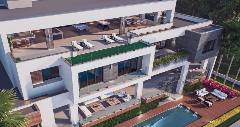 Crescendo sky deck from above