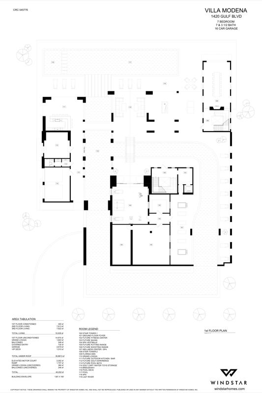 Villa Modena ground floor plan