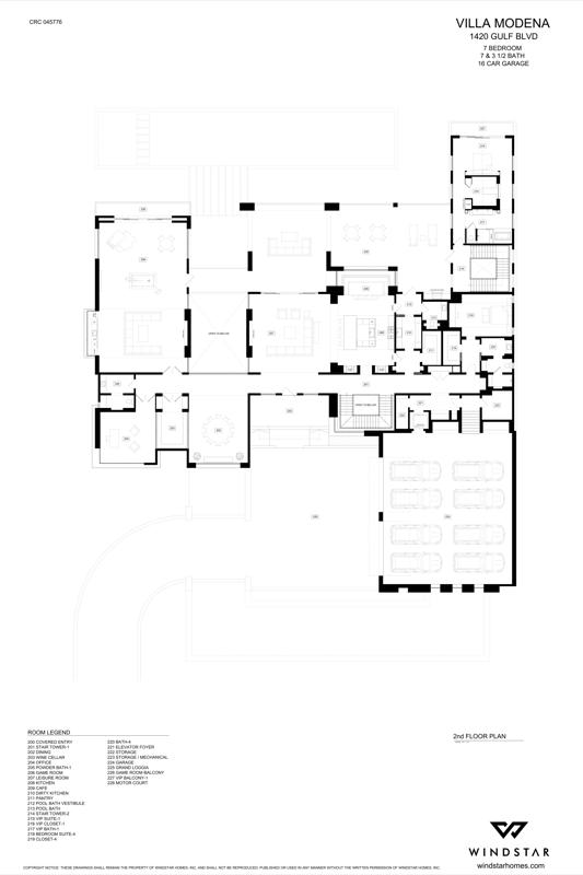 Villa Modena second floor plan